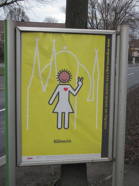 Plakat, aufgenommen in Bonn, ca. 2014; © gemeinnütziger Verein Migrantas e.V., Berlin