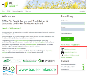 Startseite der Projekthomepage www.bauer-imker.de. (Bild: IP SYSCON GmbH)
